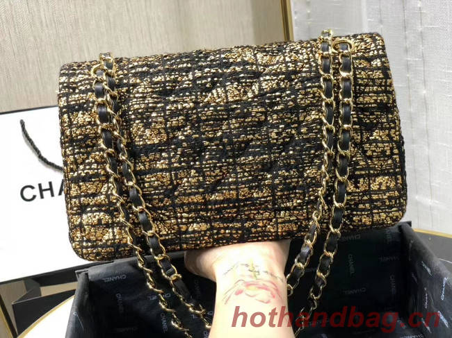 Chanel Original flap bag Twill soft A01112 gold