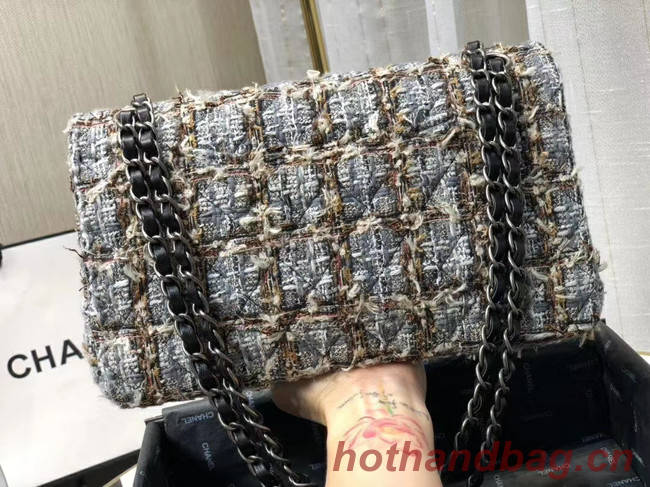 Chanel Original flap bag Twill soft A01112 grey