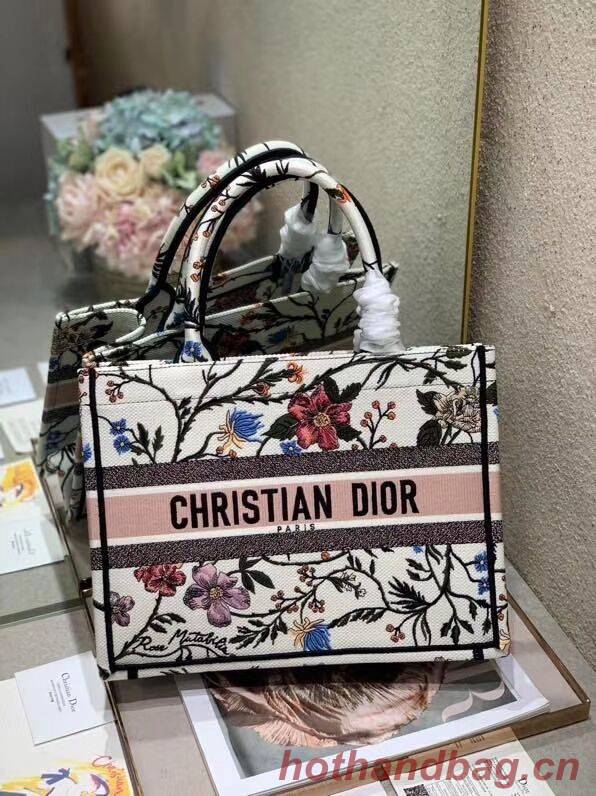 DIOR BOOK TOTE EMBROIDERED CANVAS BAG C1286-10