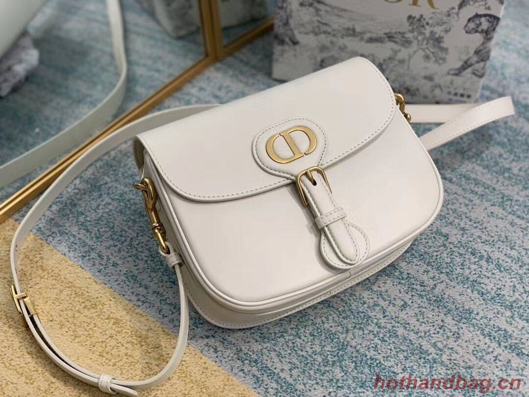 MEDIUM DIOR BOBBY BAG Box Calfskin M9319 white 