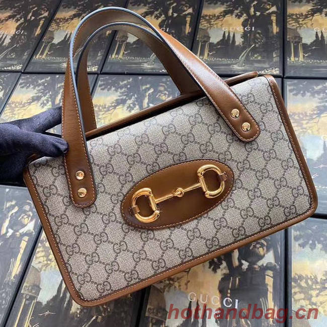 Gucci Horsebit 1955 small top handle bag 627323 Brown