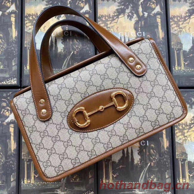 Gucci Horsebit 1955 small top handle bag 627323 Brown