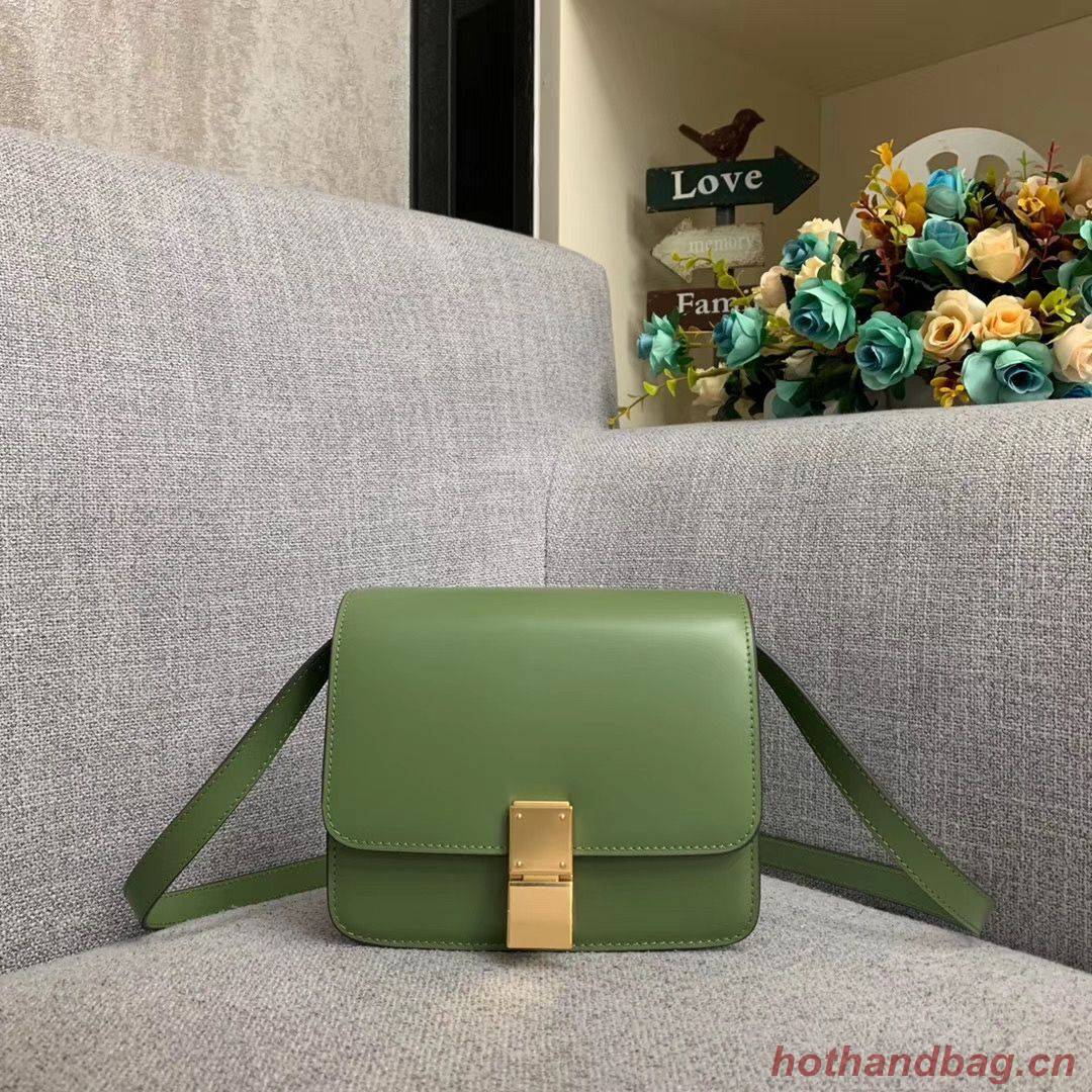 Celine Classic Box Teen Flap Bag Original Calfskin Leather 3379 Green