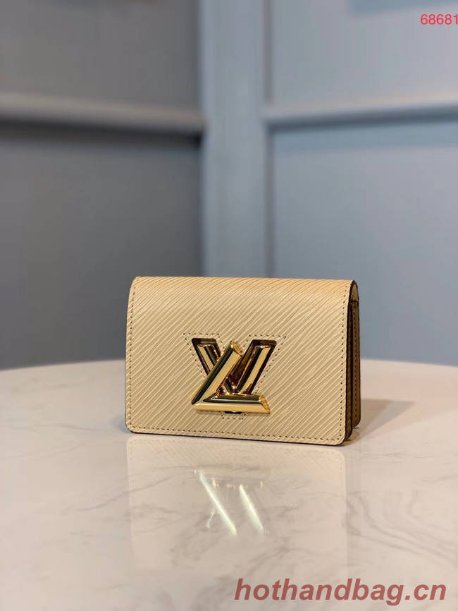 Louis vuitton original TWIST MULTICARTES card holder M68681 beige