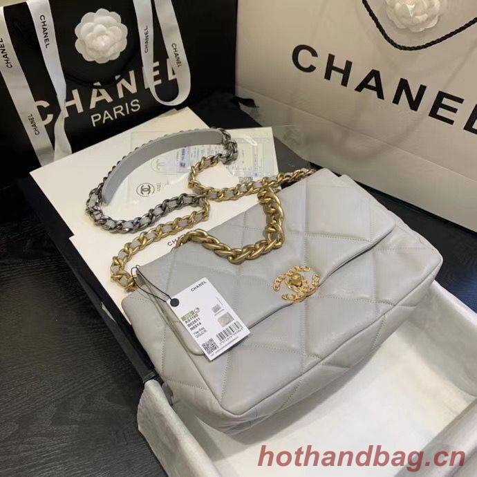 CHANEL 19 Flap Bag AS1160 AS1161 AS1162 Light Gray