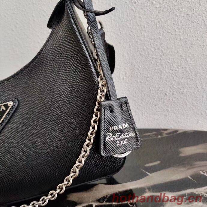 Prada Saffiano leather mini shoulder bag 2BH204 black