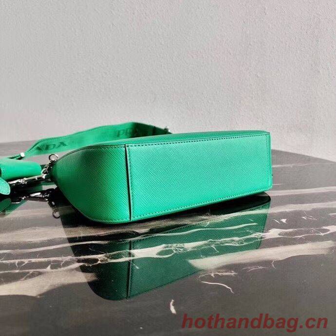 Prada Saffiano leather mini shoulder bag 2BH204 green