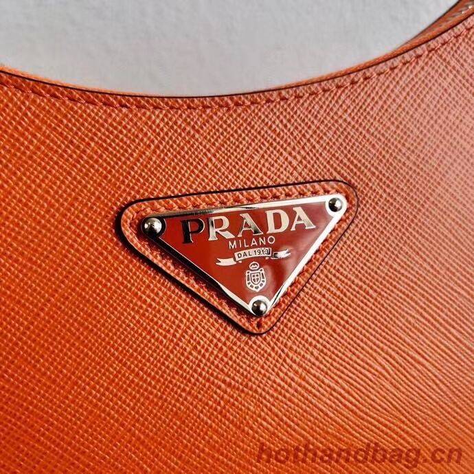 Prada Saffiano leather mini shoulder bag 2BH204 orange