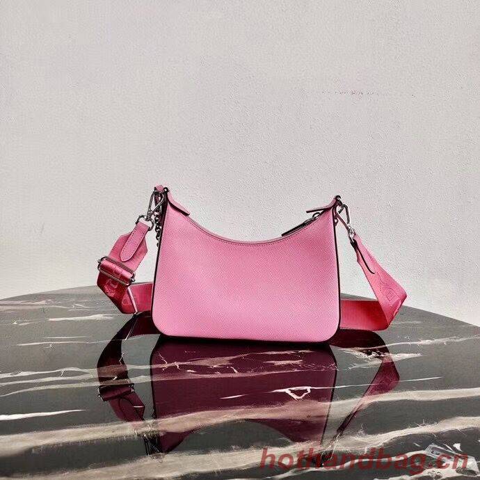 Prada Saffiano leather mini shoulder bag 2BH204 pink