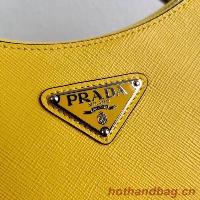 Prada Saffiano leather mini shoulder bag 2BH204 yellow