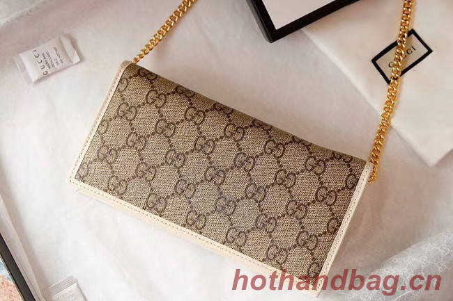 Gucci Horsebit 1955 wallet with chain 621892 white