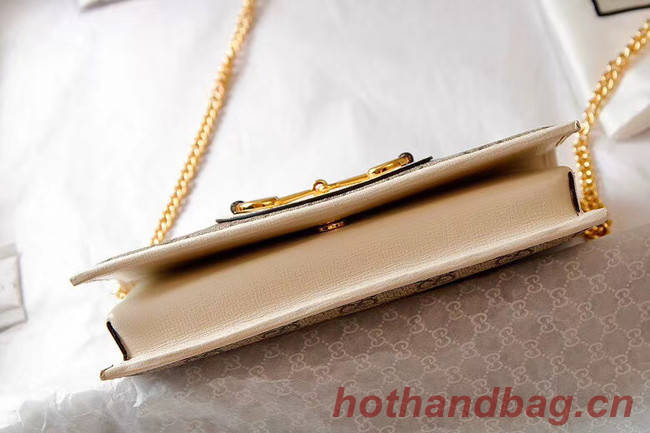 Gucci Horsebit 1955 wallet with chain 621892 white