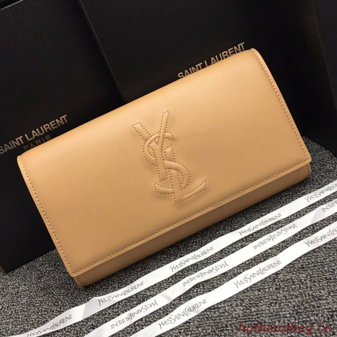 Yves Saint Laurent Original Leather Sac Be Du Jour Clutch Bag 26752 Beige