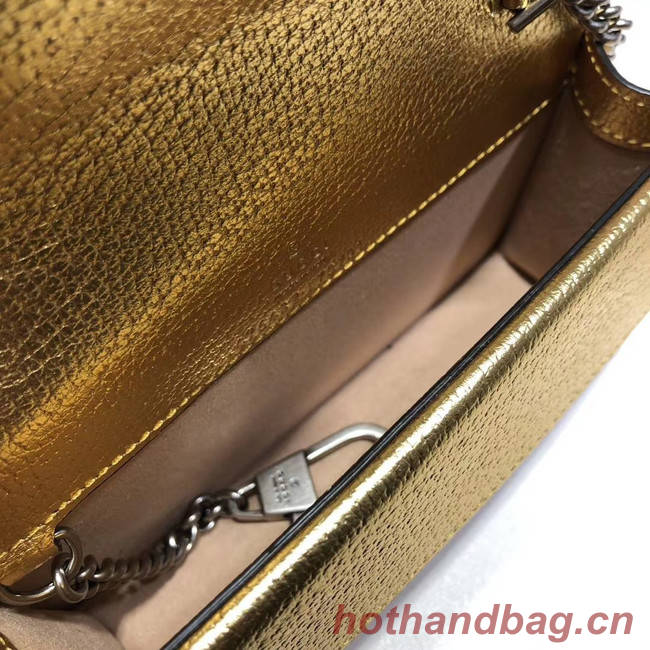 Gucci Dionysus Leather Super mini Bag 476432 gold