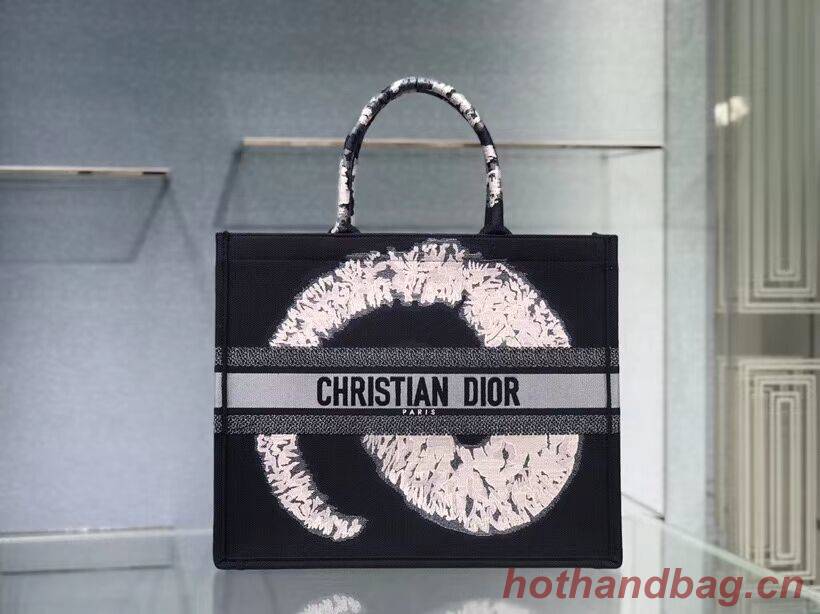 DIOR BOOK TOTE EMBROIDERED CANVAS BAG C1286-15