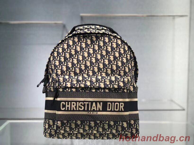 Dior original canvas knapsack CR2025 blue