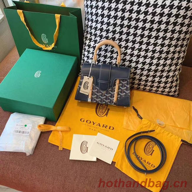 Goyard mini saigon tote bag 55632 dark blue