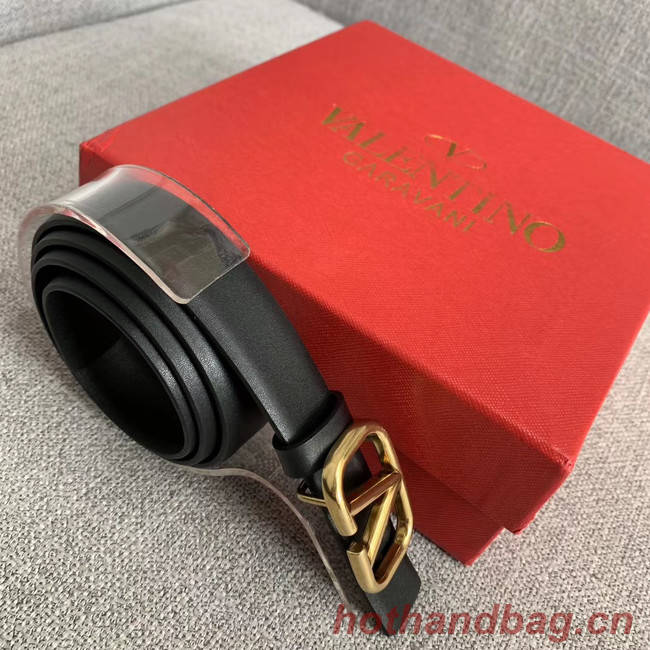 Valentino Leather Belt wide 2.0CM 3599 black