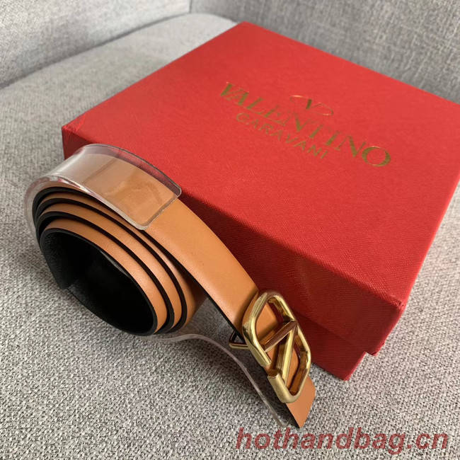 Valentino Leather Belt wide 2.0CM 3599 brown