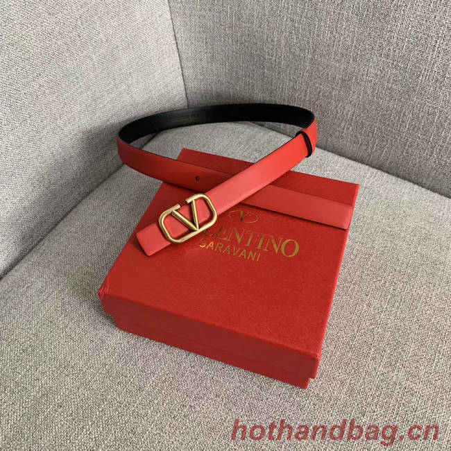 Valentino Leather Belt wide 2.0CM 3599 red