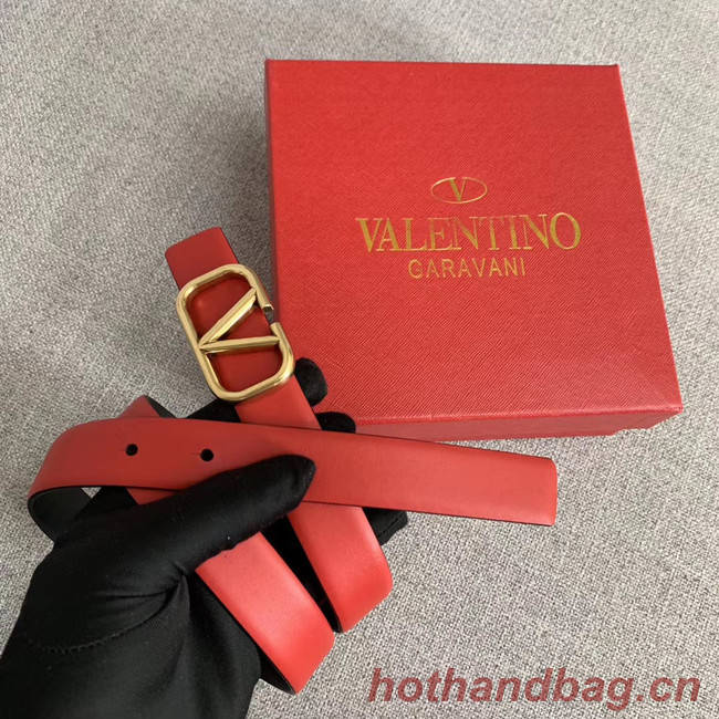 Valentino Leather Belt wide 2.0CM 3599 red