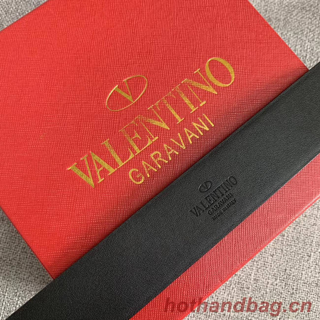 Valentino Leather Belt wide 4.0CM 3598 black