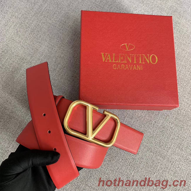 Valentino Leather Belt wide 4.0CM 3598 red