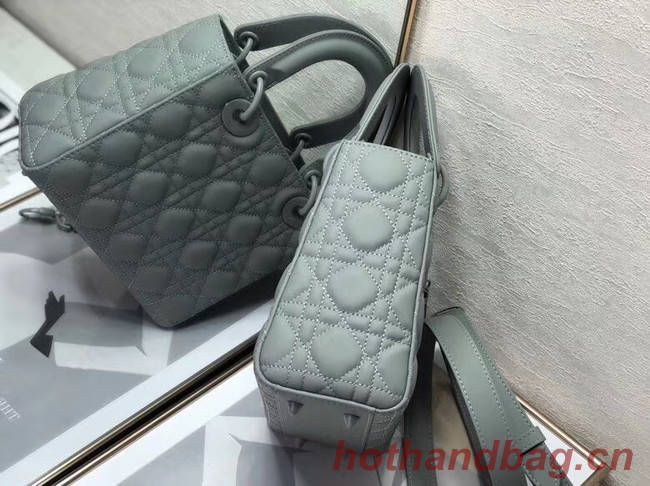 Dior Lady Dior Bag Original Sheepskin Leather CD5501 grey