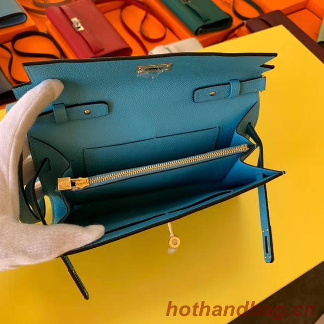 Hermes Original kelly espom leather to go woc Bag H4087 blue