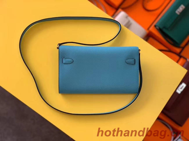 Hermes Original kelly espom leather to go woc Bag H4087 blue