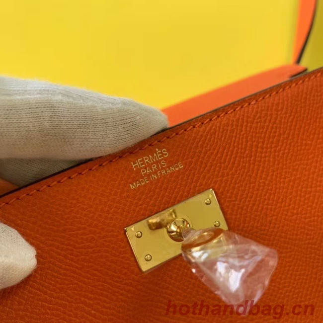 Hermes Original kelly espom leather to go woc Bag H4087 orange