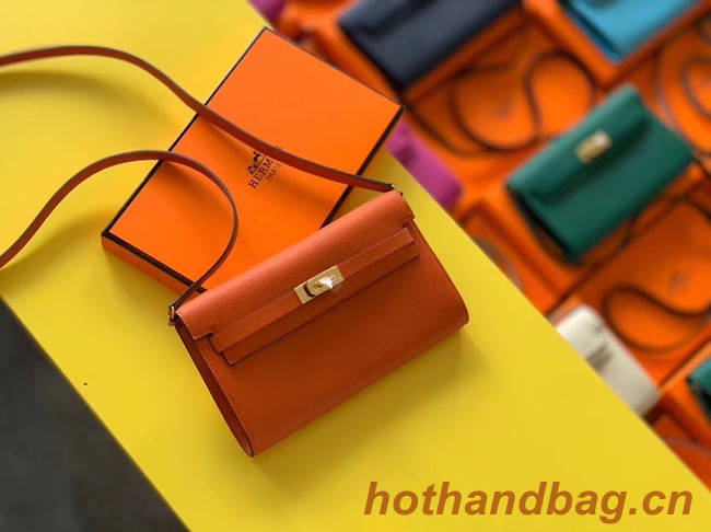 Hermes Original kelly espom leather to go woc Bag H4087 orange