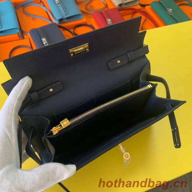 Hermes Original kelly espom leather to go woc Bag H4087 royal blue