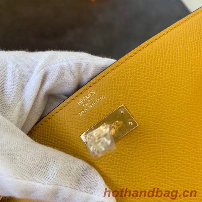 Hermes Original kelly espom leather to go woc Bag H4087 yellow