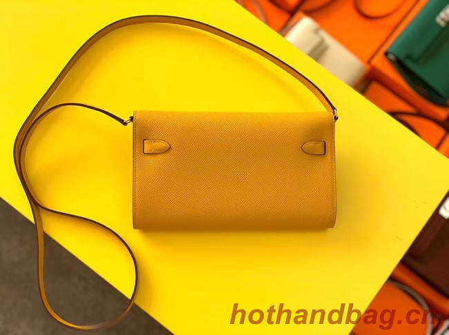 Hermes Original kelly espom leather to go woc Bag H4087 yellow