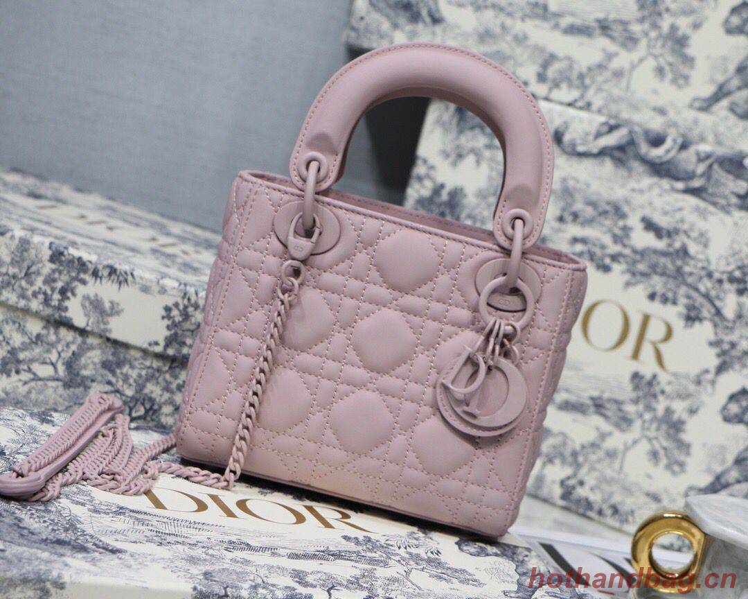 Dior Lady Dior Bag Original Sheepskin Leather CD5500 pink