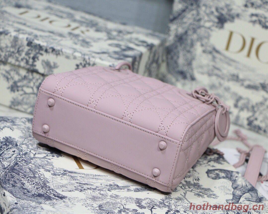 Dior Lady Dior Bag Original Sheepskin Leather CD5500 pink