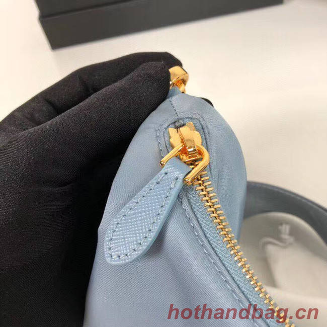 Prada Re-Edition nylon shoulder bag 1BH204 light blue