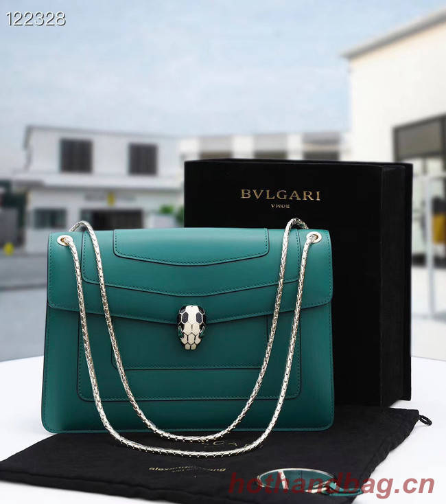 Bvlgari Serpenti Forever leather crossbody bag 20288 Emerald