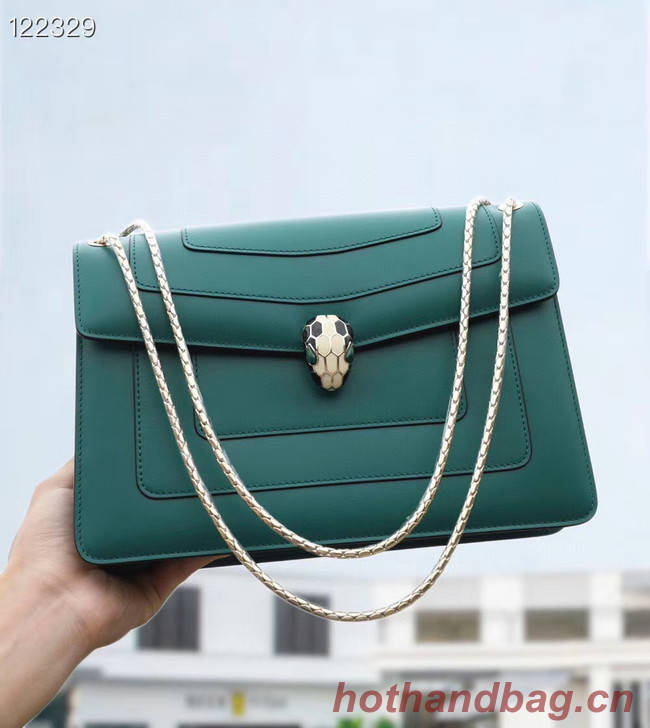 Bvlgari Serpenti Forever leather crossbody bag 20288 Emerald