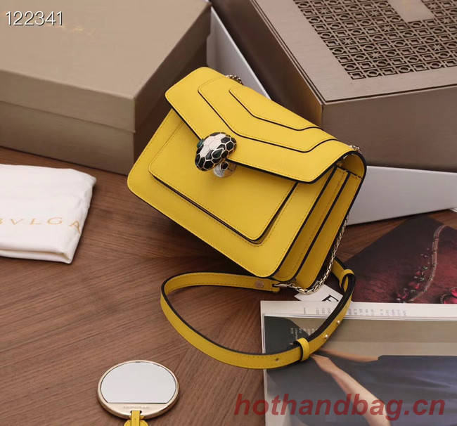 Bvlgari Serpenti Forever leather small crossbody bag 20287 yellow