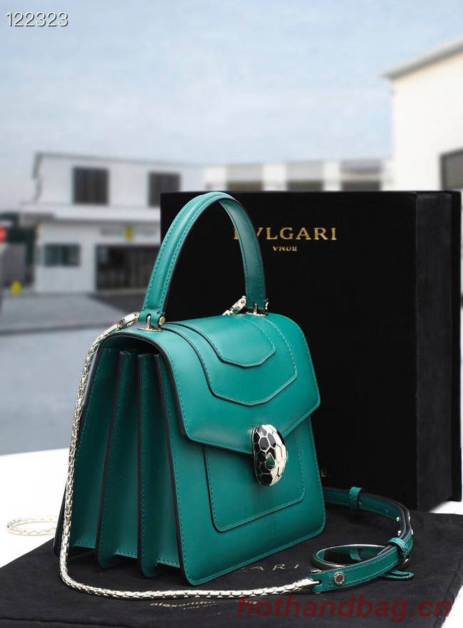 Bvlgari Serpenti Forever leather small crossbody bag 20289 Emerald