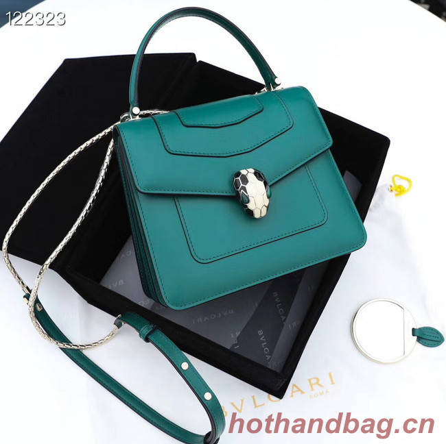 Bvlgari Serpenti Forever leather small crossbody bag 20289 Emerald