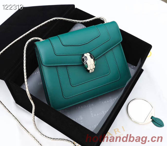 Bvlgari Serpenti Forever leather small crossbody bag 20291 Emerald