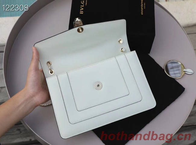 Bvlgari Serpenti Forever leather small crossbody bag 20291 white