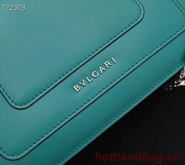 Bvlgari Serpenti Forever leather small crossbody bag 28090 Emerald