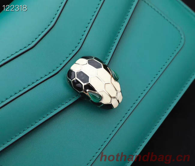 Bvlgari Serpenti Forever leather small crossbody bag 28090 Emerald