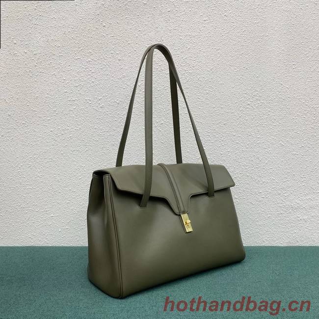 Celine LARGE SOFT 16 BAG IN SUPPLE GRAINED CALFSKIN 194043 green