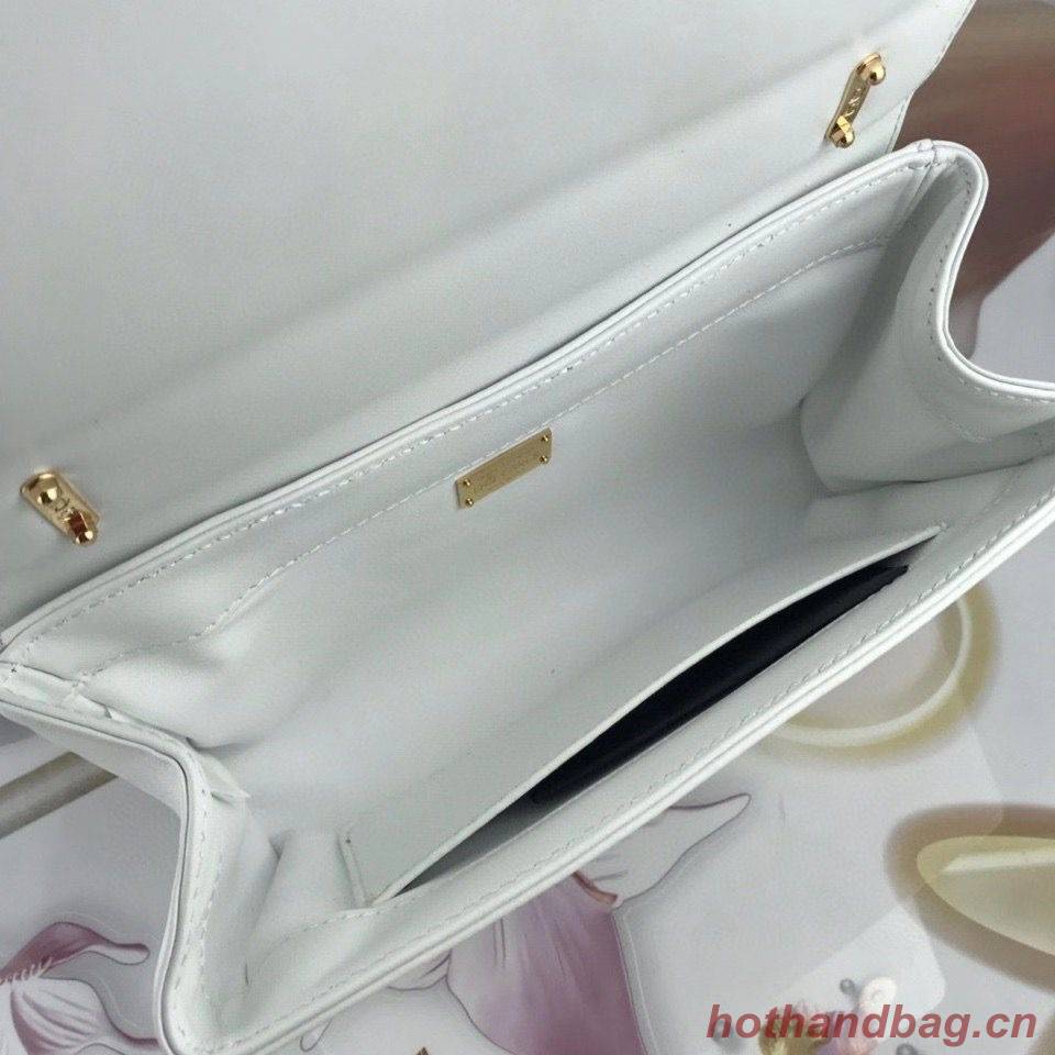 Dolce & Gabbana Original Leather Shoulder Bag BB6315 White