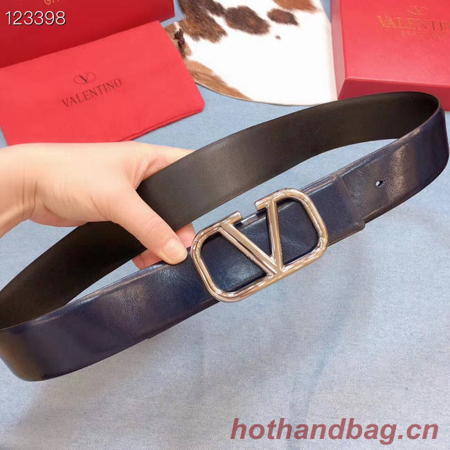 Valentino Original Calf Leather Belt wide 4.0CM 3603 blue